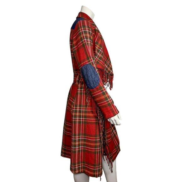 TASHA POLIZZI Sussex Plaid Tie Coat - Picture 3 of 11